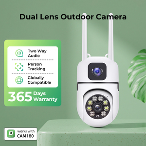 Caméra PTZ extérieure double objectif 2K certifiée CE avec suivi automatique des personnes et audio bidirectionnel – Prix de gros pour distributeurs et fournisseurs - Product Image 1