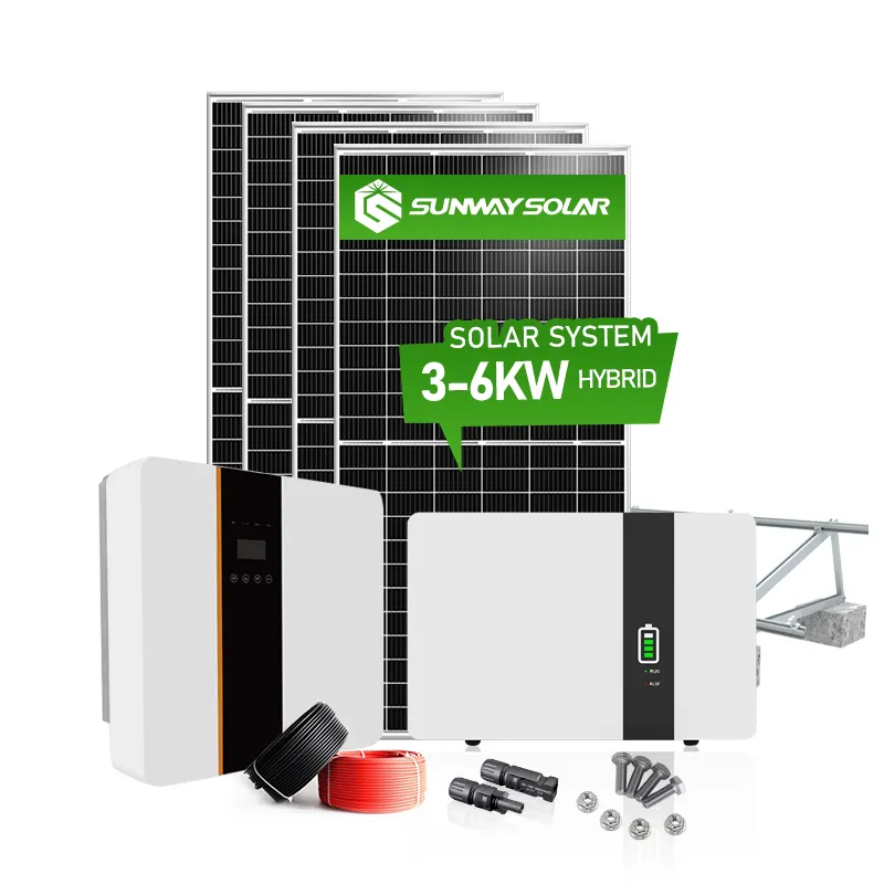 최고의 가격 태양 전지 패널 5 Kw 전체 키트 5Kw 오프 그리드 전원 시스템 홈 연결 배터리