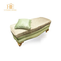 Dernier ensemble de meubles de chambre à coucher en bois de style classique français Lit fantaisie King Size