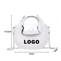 Sac à main à chaîne tendance avec logo personnalisé, petit sac à main pour femme, nouveau style, mini sac bandoulière