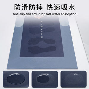 Classique abstrait <span class=keywords><strong>pierre</strong></span> anti-dérapant tapis <span class=keywords><strong>de</strong></span> bain en caoutchouc souple absorbant porte tapis <span class=keywords><strong>de</strong></span> sol tapis séchage rapide lavable pour la décoration intérieure salle <span class=keywords><strong>de</strong></span> bain - Product Image 4