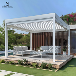 Soportes de Aluminio con Rejillas 3x3, Perfiles para Terraza Resistentes a la Lluvia, Gazebo para Exteriores, Pabellón Bioclimático, Pérgola, Construcciones de Jardín de Aluminio - Product Image 5