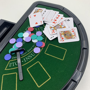 Mini table de Blackjack avec jetons en plastique pour 8 joueurs – Idéale pour les soirées, les jeux de société, les divertissements interactifs et les rassemblements. - Product Image 3