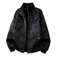 Veste en cuir pour homme, veste polyvalente d'extérieur, col montant, cuir rétro haut de gamme, veste de moto rétro, veste en PU pour homme