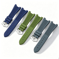 Bracelet de montre en caoutchouc compatible avec les montres de luxe style Nautilus, extrémités courbées, alternative en silicone, bracelet de montre sport 20 mm 22 mm