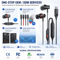 Écouteurs ANC Type-C, écouteurs USB-C, suppression active du bruit, écouteurs filaires avec micro, interrupteur de volume, étanches IPX5, Apt-X HD, privés