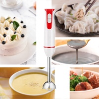 300W Mélangeur à Immersion Haute Vitesse Bouton Poussoir Réglable Robot Culinaire Électrique Mélangeur À Main En Plastique Ménage Hôtel