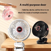 Ventilateur portable de haute qualité pour voiture, rechargeable par USB, mini ventilateur à clip avec 5 vitesses