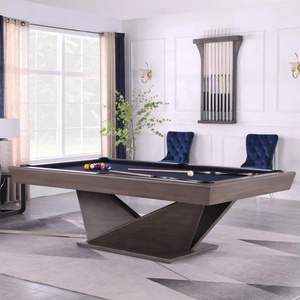Mesa de Billar Portátil de Madera Sólida para Interiores, Estilo Americano de 9 Bolas, de 7, 8 y 9 Pies, Directo de Fábrica, También Sirve como Mesa de Comedor - Product Image 4