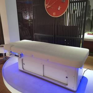 Muebles de salón de Spa de madera de alta calidad, cama de pestañas faciales, mesa de masaje térmico, mesa de tratamiento de belleza eléctrica con luz Led - Product Image 4