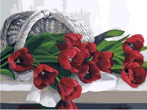 Fleur bricolage peinture à l'huile par numéro <span class=keywords><strong>dessin</strong></span> toile sans cadre peinture par numéros artisanat Kits peintures décor à la maison cadeaux ensemble adultes - Product Image 4