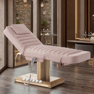 Lit de beauté multifonctionnel en cuir à commande automatique avec commande au pied intégrée, 3 moteurs, pour usage en salon - Traitements ciblés du corps - Product Image 1