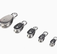 Bloque de polea de cuerda de alambre único giratorio de acero inoxidable de alto pulido, fábrica OEM, tipo de sincronización personalizable, producto de poleas