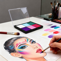 Peinture pour le corps lavable 6 couleurs non toxique pour le carnaval d'Halloween