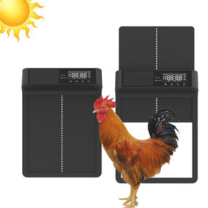 2024 plus récent télécommande à énergie solaire poulailler porte écran LCD Anti-pincement Cage pour animaux de compagnie et produit de maison - Product Image 1