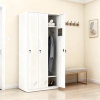 Armoire contemporaine en acier industriel |   Casier métallique verrouillable à 2 portes pour les effets personnels des employés d'hôtel et de maison