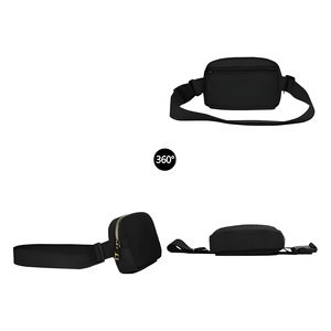 Riñonera de nailon impermeable con cremallera, pequeña, colorida, con logotipo personalizado del fabricante, para llevar cruzada o al cinturón - Product Image 4