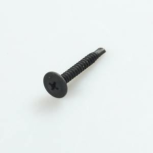 Vis à tête cylindrique noire durable, à empreinte Phillips, avec large surface de roulement pour le fixation de revêtements et de bardages sur les ossatures métalliques - Product Image 1
