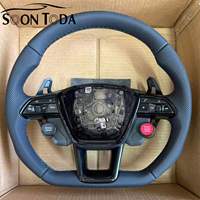 Volant de voiture en cuir pleine fleur avec bouton d'arrêt et palettes de changement de vitesse pour Audi 2013 2016 2015 2012 S5 B7 SQ5 A3 Q5 A4 B9