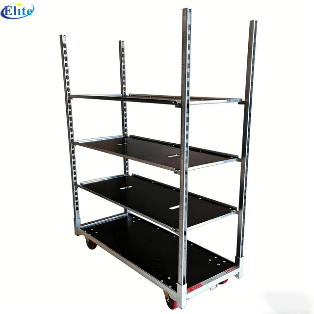 Hot Sale 3 Tier Plywood Dutch Flower Cart Four-Wheel Electro Galvanized Hand Trolley Plant Transport Nursery OEM Max 500kg Load