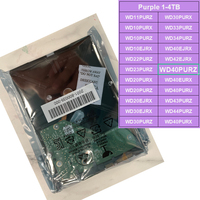 Disque dur violet WD40PURZ 4 To 3,5'' SATA 6 Gbit/s pour surveillance, 5400 tr/min, 64 Mo de cache CMR pour enregistrement vidéo 24/7 sur DVR/NVR multi-baies