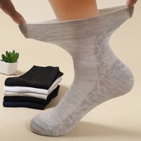 7139 Nouvelles chaussettes mi-mollet en coton pour hommes, printemps-été, respirantes, anti-transpiration, pour pieds larges et épaissis, chaussettes décontractées