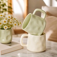 Vente chaude grande capacité tasses en céramique Macarone Design Couple tasses en porcelaine eau tasses à café pour la rentrée des classes en gros
