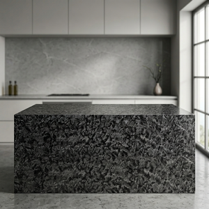 Fabricant de carreaux de sol et de mur en marbre noir de luxe, aspect verre, en plumes d'oie, pour KTV, hôtels, usines, vente en gros - Product Image 6