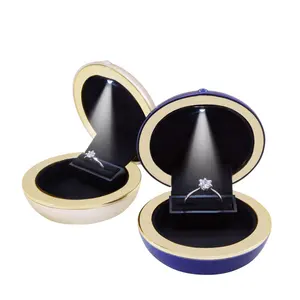 Propose ring box round LED lights of the lacquer that bake spot wholesale jewelry diamond jewelry display box gift box