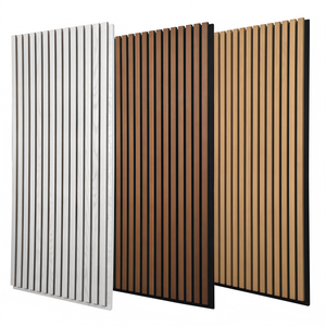 Pannelli acustici in legno all'ingrosso moderno legno <span class=keywords><strong>a</strong></span> doghe pannelli insonorizzati per <span class=keywords><strong>Studio</strong></span> e ufficio dimensioni personalizzate - Product Image 1