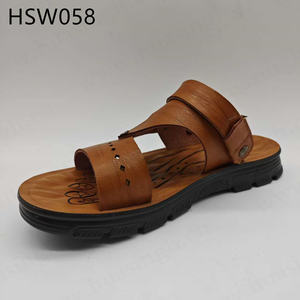 CXT, Fabriqué en Chine, sandales en <span class=keywords><strong>cuir</strong></span> PU pour hommes/femmes, style pieds nus, bout ouvert, marron/noir, chaussures de plage pour temps chaud, HSW059 - Product Image 3