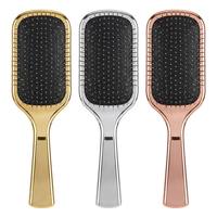 Brosse à cheveux professionnelle à coussin d'air massante, peigne démêlant à picots en acier électroplaqué, brosse antistatique en ABS pour le cuir chevelu