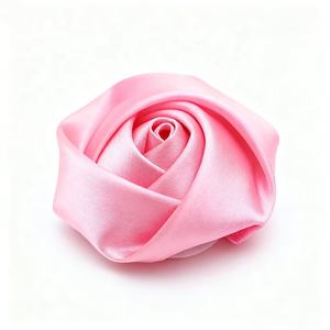 Élégant <span class=keywords><strong>ruban</strong></span> de satin fait à la main décoratif de couleur unie fleurs roses pour mariage <span class=keywords><strong>bouquet</strong></span> de <span class=keywords><strong>mariée</strong></span> YWB93 - Product Image 5