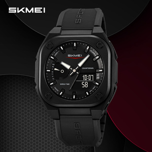 Đồng hồ nam Skmei 2328 thời trang, chống nước, hiển thị giờ kép, dây đeo silicon, kiểu dáng vuông, số hiển thị kỹ thuật số, có thể tùy chỉnh - Product Image 2