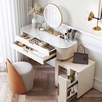 Meuble de chambre à coucher de style luxueux haut de gamme, commode pour filles, style moderne européen, coiffeuse nordique avec miroir