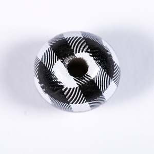 ลูกปัดไม้ธรรมชาติลายสก๊อตสีสันสดใส16มม. อุปกรณ์งานฝีมือสำหรับเด็ก DIY - Product Image 4