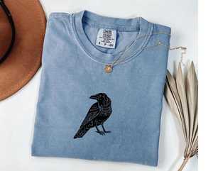OEM ODM Vintage Crow Lover Shirt Short and Long Sleeve Black Raven Shirt Dark Gothic <strong>Tshirt</strong> Gift <strong>Halloween</strong> <strong>Women</strong> - Product Image 3