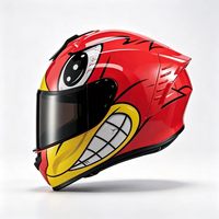 Casque de moto intégral avec motif crâne souriant, homologué ECE 22.06, pour la course professionnelle, sécurité, déverrouillage rapide, double modification, pour ateliers