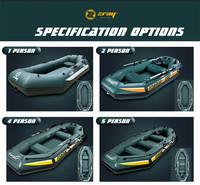 Bateau de pêche gonflable en PVC épais pour 4 personnes, résistant à l'usure, kayak de canoë pliant, vente en gros