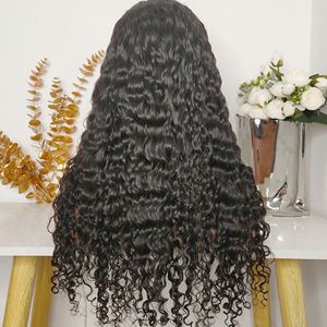 Perruques de cheveux humains cambodgiens vierges pour femmes noires, perruques de cheveux humains bouclés ondulés profonds cambodgiens 5*5 HD - Product Image 5