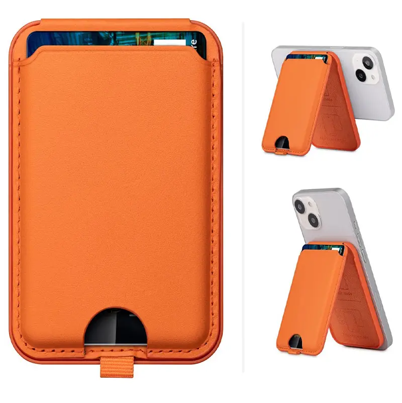 New Luxury PU Leather Magnetic Wallet Card holder Phone holder for magnetic For iPhone 12 13 14 15 Pro Max
