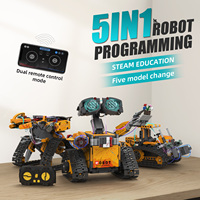 Jouet éducatif 5 en 1, robots programmables STEM, télécommande, plastique ABS, 334 pièces, pour les enfants de 7 à 14 ans