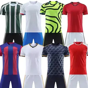 Wholesale adult breathable sportswear men's football jersey set for the 23-24 season, including home and away jerseys