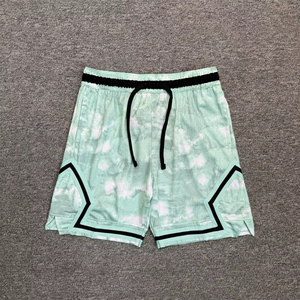 Casual baloncesto deportes transpirable 100% algodón cuarto <span class=keywords><strong>pantalones</strong></span> sueltos moda cuarto <span class=keywords><strong>pantalones</strong></span> cremallera Fly bordado Puff sólido - Product Image 4