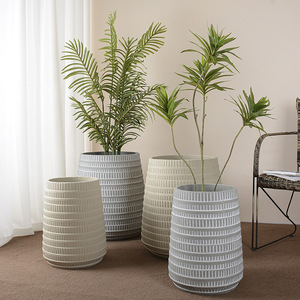 <span class=keywords><strong>Pot</strong></span> de fleurs rond en ciment pour décoration de salon et de balcon P45 - Product Image 2