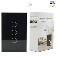 Interrupteur mural intelligent Tuya Smart Life JRUMP 120 AU Standard Wifi, nécessite une ligne neutre, compatible avec Alexa, commande vocale, verre trempé