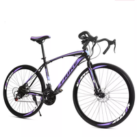 Vélo de course sur route 700C pour adultes, fabriqué par le fabricant, en acier haute teneur en carbone, avec vitesses