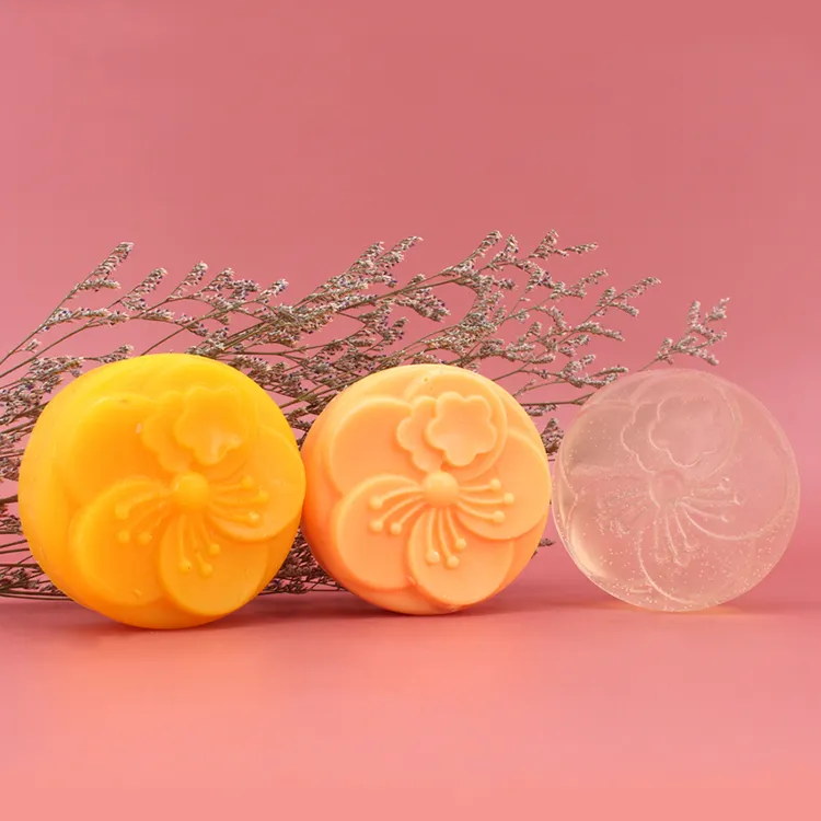 Hot sale 3D bath feature gift suppliers handmade organic flower rose toilet soap making supplies