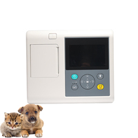 Electrocardiógrafo Veterinario Portátil de 12 Derivaciones y 3 Canales con Monitor de SpO2 y EKG para Monitoreo Cardíaco
