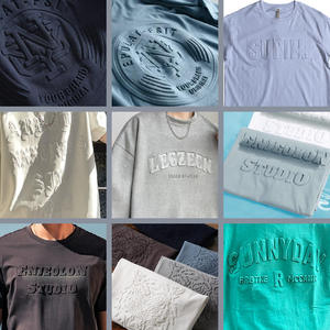 T-shirt da <span class=keywords><strong>uomo</strong></span> personalizzate 2026 di tendenza con logo in rilievo, stampa su cotone, t-shirt da <span class=keywords><strong>uomo</strong></span> 3D in rilievo, <span class=keywords><strong>taglie</strong></span> forti - Product Image 5